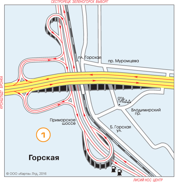 Карта кад санкт петербурга с развязками