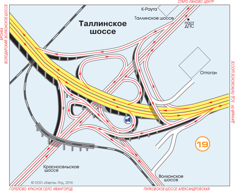 Схема кад в спб с развязками полная версия