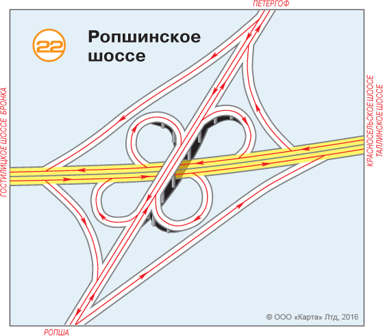 Спб кад развязки карта